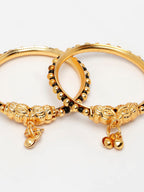 NVR Kids Pair of 2 Rhodium-Plated Artificial Beads Nazariya Kada Bracelet | Grab2Buy