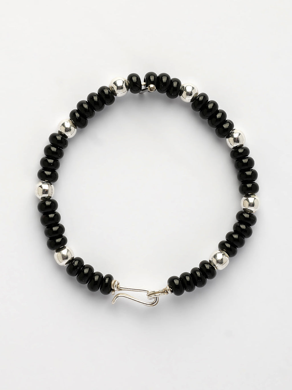 NVR Kids Pair of 2 Rhodium-Plated Artificial Beads Nazariya Link Bracelet | Grab2Buy