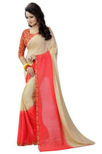 Vamika Red Georgette Printed Contemporary Saree (PADING RED) | Grab2Buy