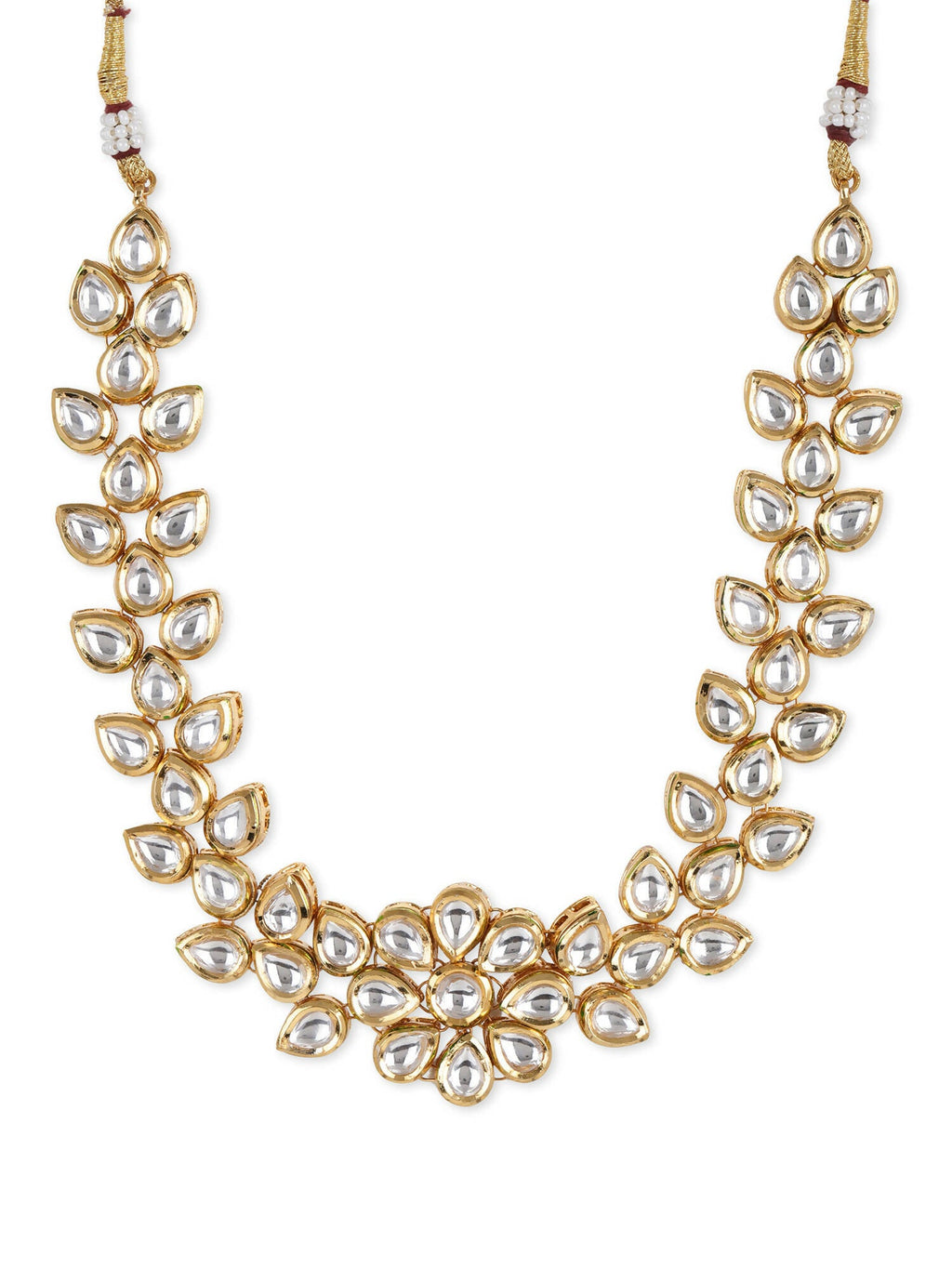 White Brass Gold-Polished Necklace - Ruby Raang | Grab2Buy
