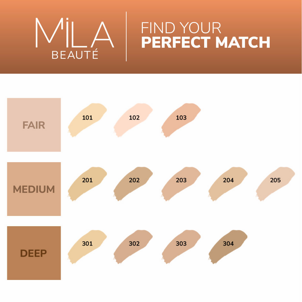 Mila Beaute Longwear Weightless Matte Finish Foundation with SPF 15 - Classic Ivory | Grab2Buy