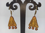 Terracotta Boho Ear Hangings-Copper Gold | Grab2Buy