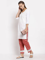 Myshka Women's Maroon Cotton Solid Casual Trouser | Grab2Buy