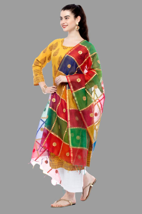 Mominos Fashion Multi Gota Box Dupatta | Grab2Buy