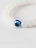 NVR White Crystal Evil Eye Bracelet for Men & Women | Grab2Buy