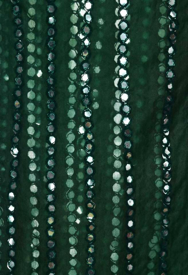 Mominos Fashion Bottle Green Orgenza Mirror Stripe Dupatta | Grab2Buy