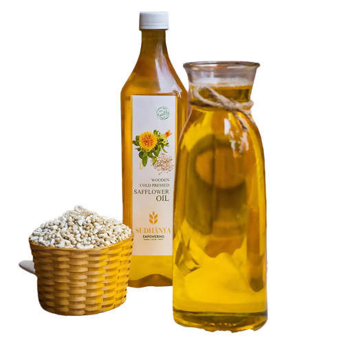Sudhanya Safflower Oil - Wooden Cold Pressed | Grab2Buy