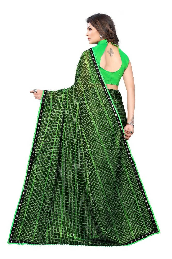Vamika Green Lycra Knitted Saree | Grab2Buy
