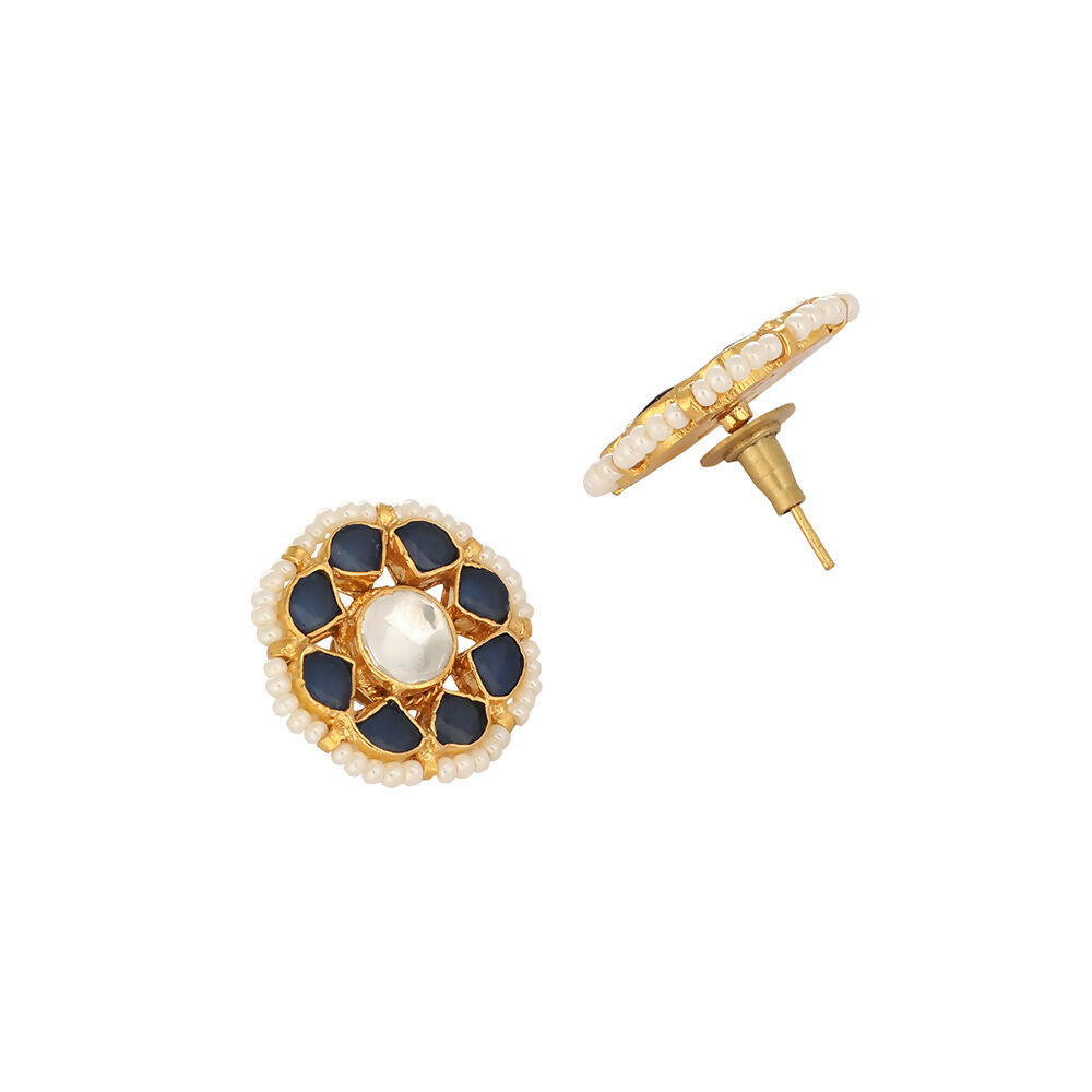 Nuyug 22K Gold Plated Floret Noor Stud Earrings | Grab2Buy