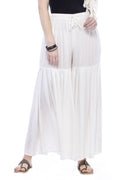 Mominos Fashion Reyon Cotton Off White Palazzo | Grab2Buy
