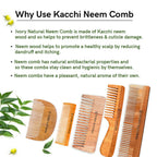 Ivory Natural Shampoo Kacchi Neem Comb Infused With Organic Oil For Hair Strengthening Natural Nourishment, Scalp Wellness