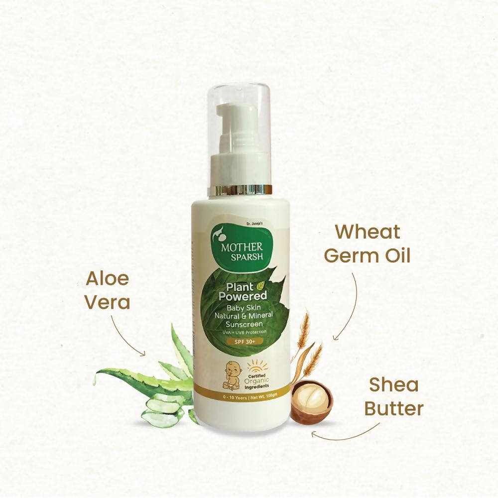 Mother Sparsh Plant Powered Baby Skin Natural & Mineral Sunscreen | Grab2Buy