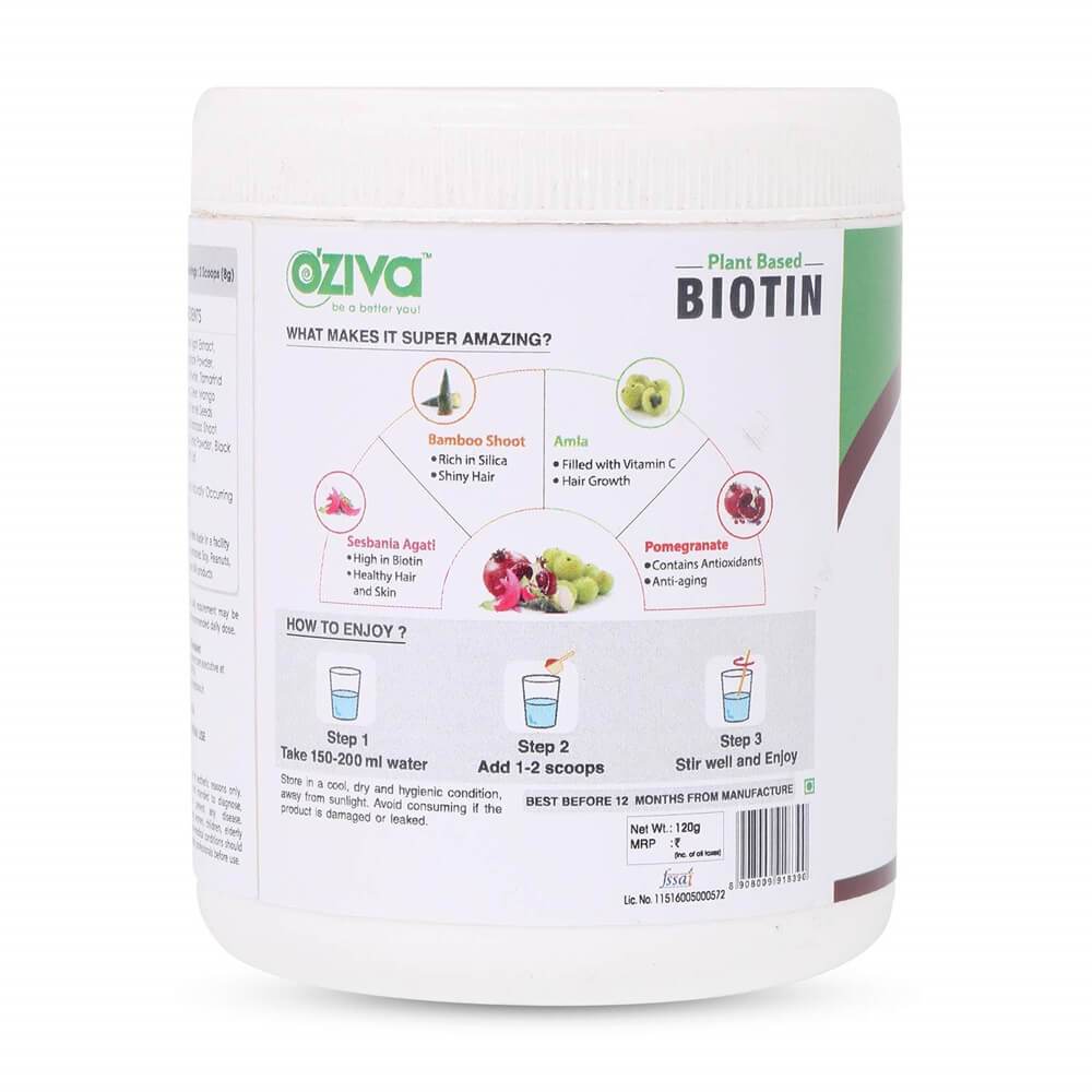 OZiva Plant Based Biotin (10,000+ mcg) | Grab2Buy