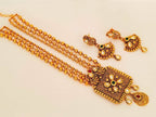 Designer Antique Bridal Gold Long Necklace Set | Grab2Buy