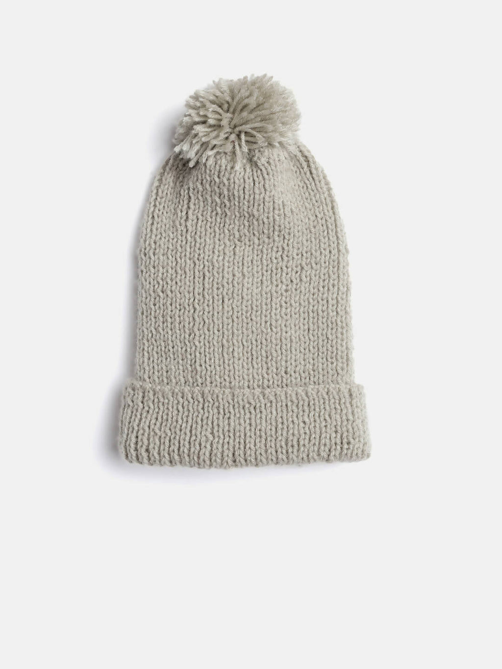 Chutput Kids Woollen Hand Knitted Pom Pom Detailed Cap - Grey | Grab2Buy