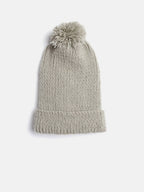 Chutput Kids Woollen Hand Knitted Pom Pom Detailed Cap - Grey | Grab2Buy
