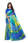 Vamika Blue Linen Satin Border Saree | Grab2Buy
