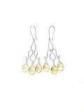 Bling Accessories Lemon Citrine Semi Precious Stone Earrings | Grab2Buy