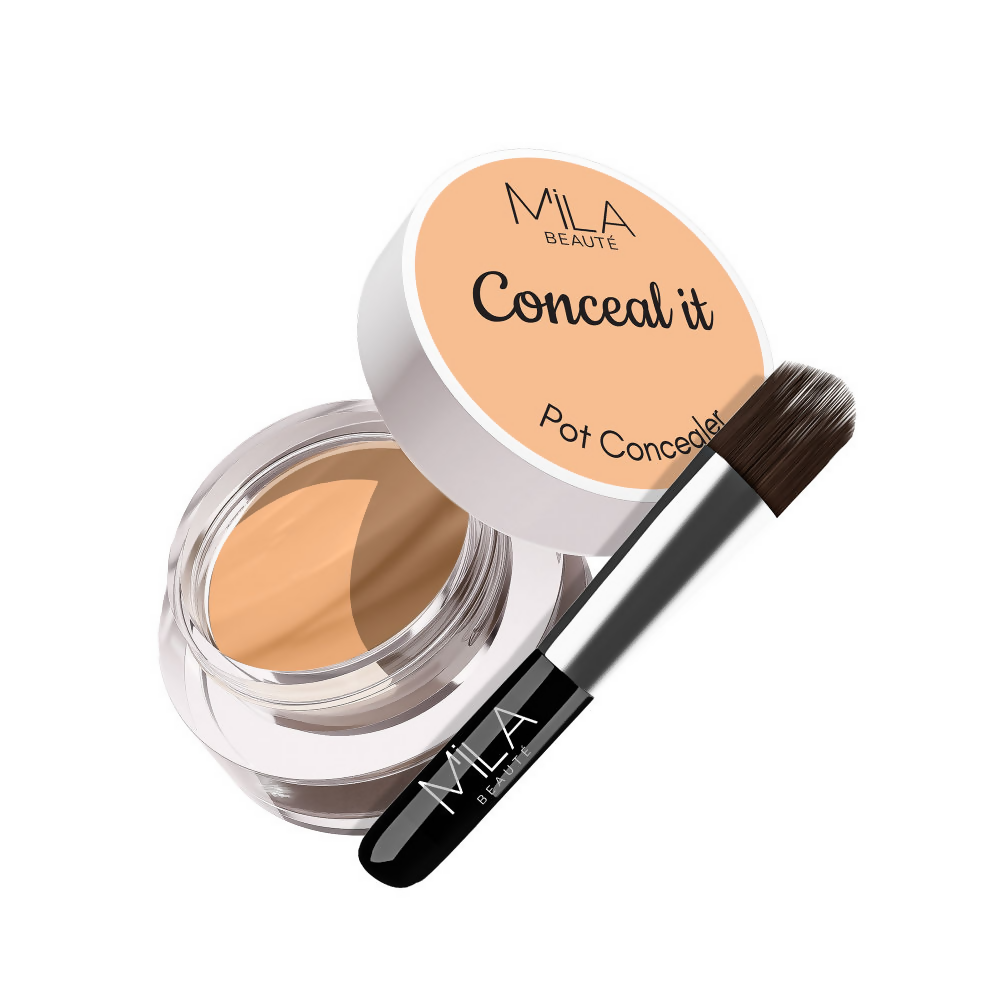 Mila Beaute Conceal It Pot Concealer Creamy Matte Finish with SPF 15 - Pure Beige | Grab2Buy
