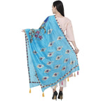 A R Silk Silk Peacock Multi Fancy Dupatta Color Firozi Dupatta or Chunni | Grab2Buy
