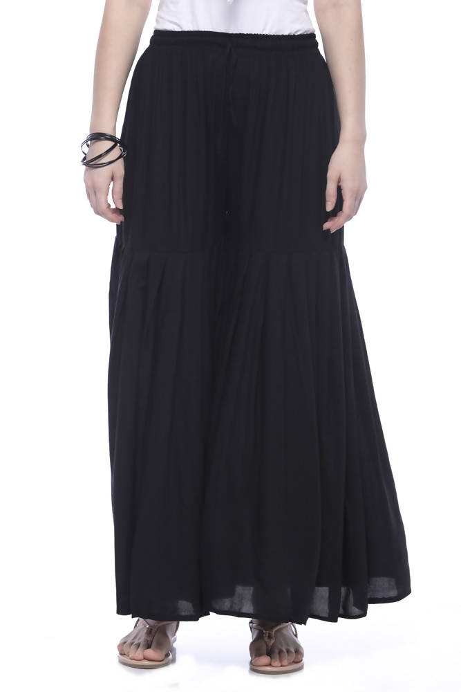Mominos Fashion Cotton Black Palazzo For Girls | Grab2Buy