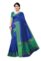 Vamika Blue Cotton Silk Weaving Saree (Manipuri Blue) | Grab2Buy