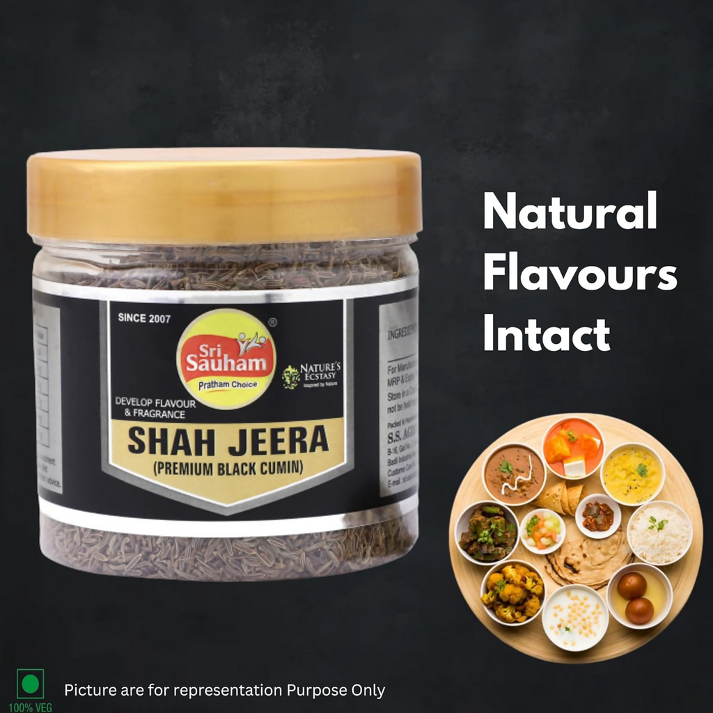 Sri Sauham Premium Spices - 100% Natural Shahi Jeera (Caraway Seeds) | Swadesiicart