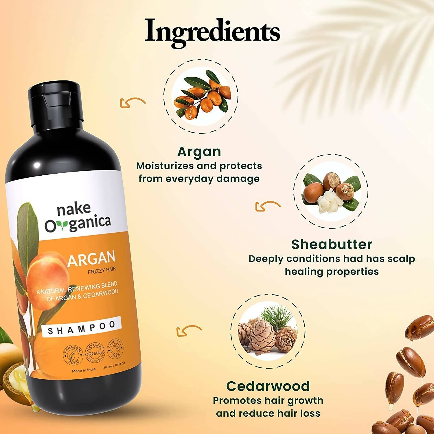 Nake Organica Argan Shampoo - Frizzy Hair | Grab2Buy