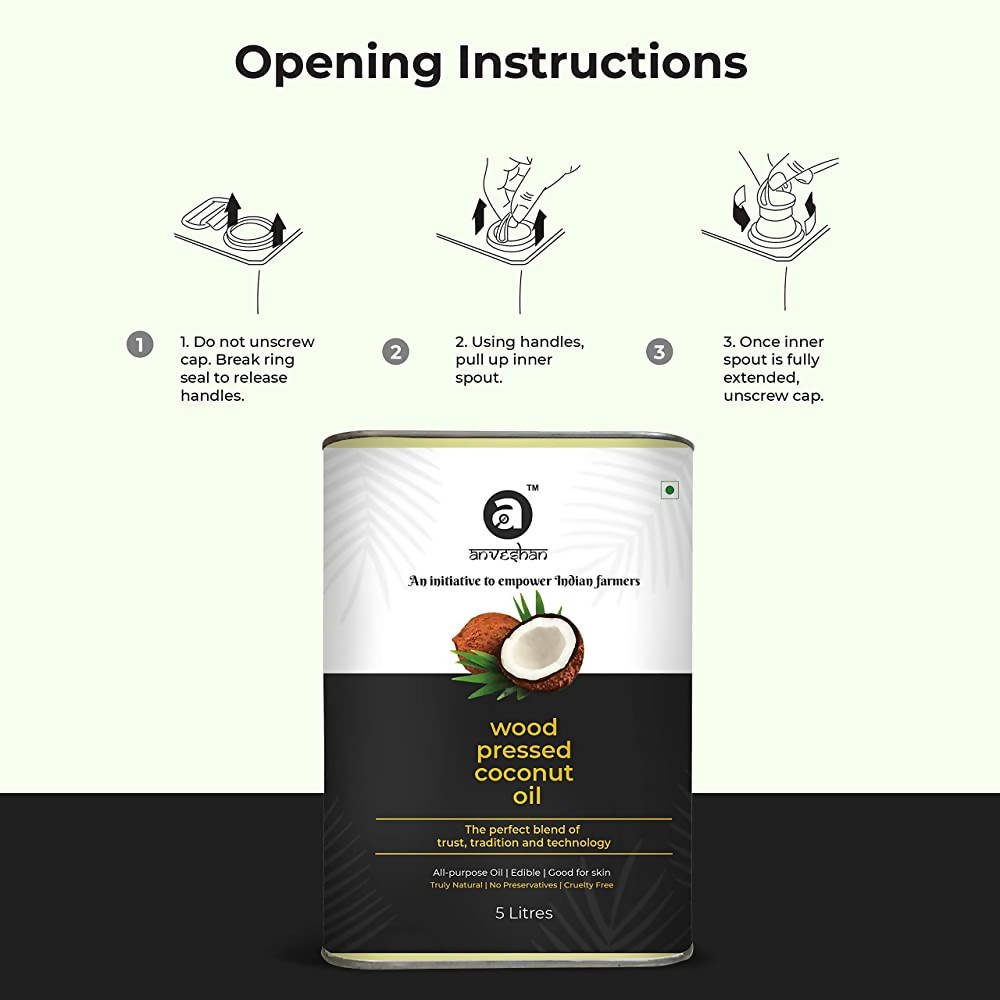 Anveshan Wood Pressed Coconut Oil | Grab2Buy