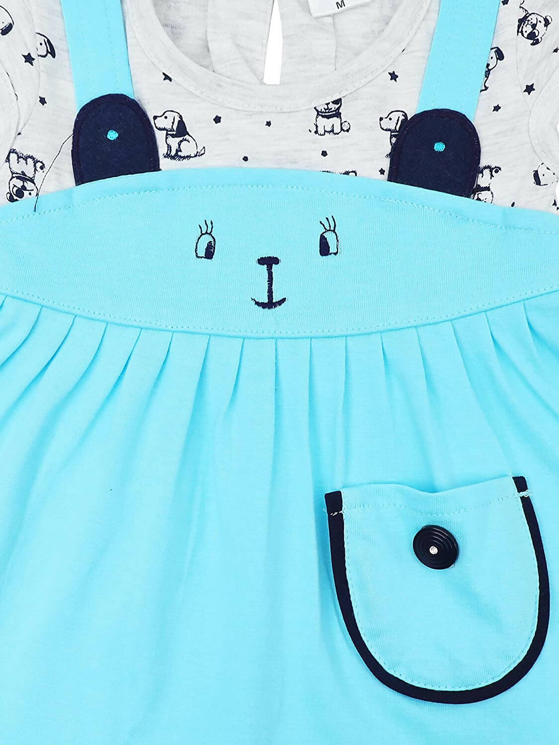 NammaBaby Baby Girl's A-Line Mini Frock Dress - Blue | Grab2Buy