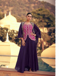 Aarshi Fashions Pink Chinon Wedding Gowns | Grab2Buy