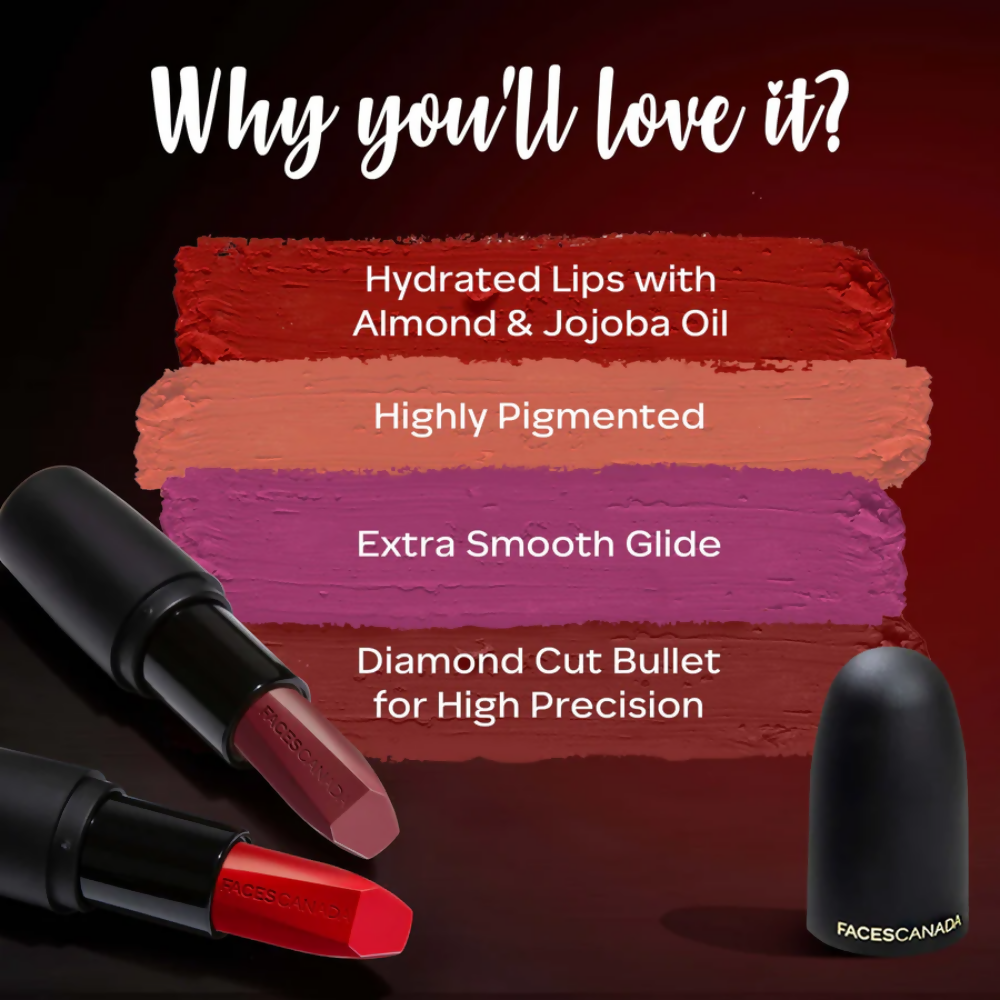 Faces Canada Weightless Matte Finish Lipstick - Flamboyant Plum 12 | Grab2Buy