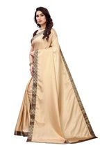 Vamika Cream Dola Silk Border Saree (Kirti Cream) | Grab2Buy