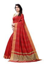 Vamika Red Cotton Silk Weaving Saree (Anaya Red) | Grab2Buy