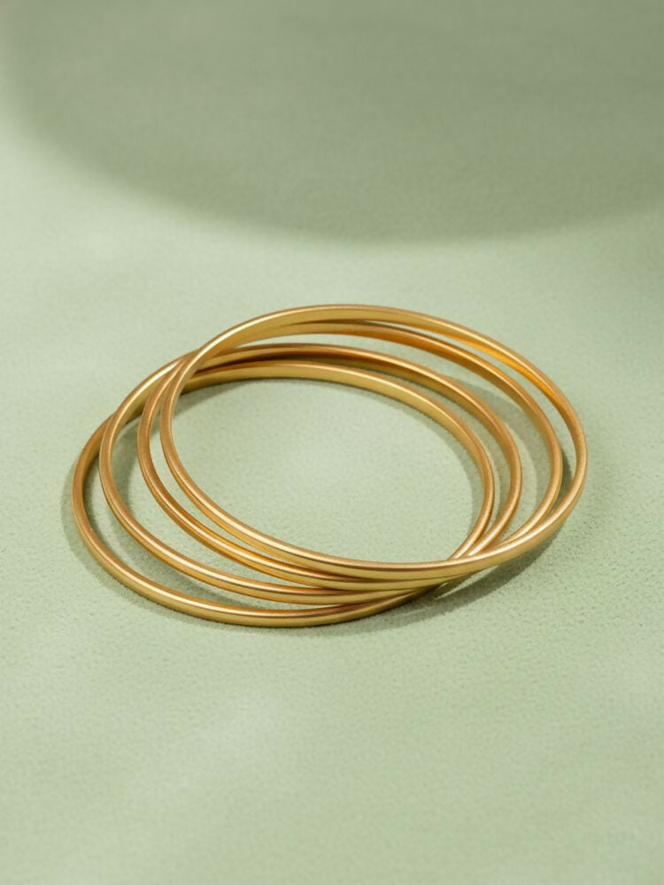 NVR Women Set of 4 Gold Plated Handcrafted Bangle | Grab2Buy