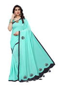 Vamika Designer Rama Green Dola Silk Saree | Grab2Buy