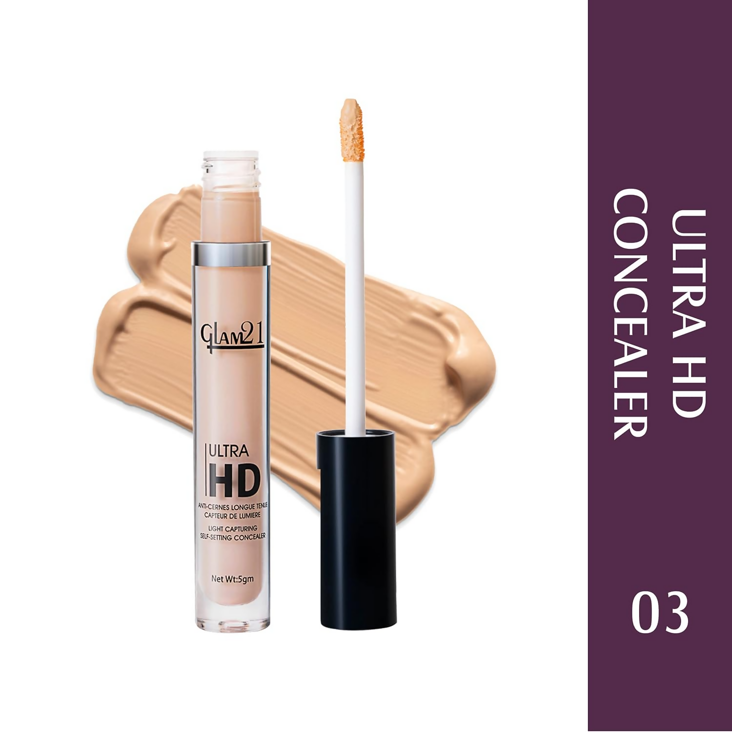 Glam21 Ultra HD Liquid Concealer for HD Finish - Medium Warm | Grab2Buy