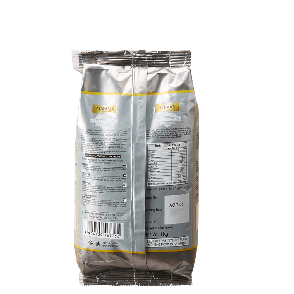 Patanjali Dhanashree Basmati Rice (1 kg) | Grab2Buy