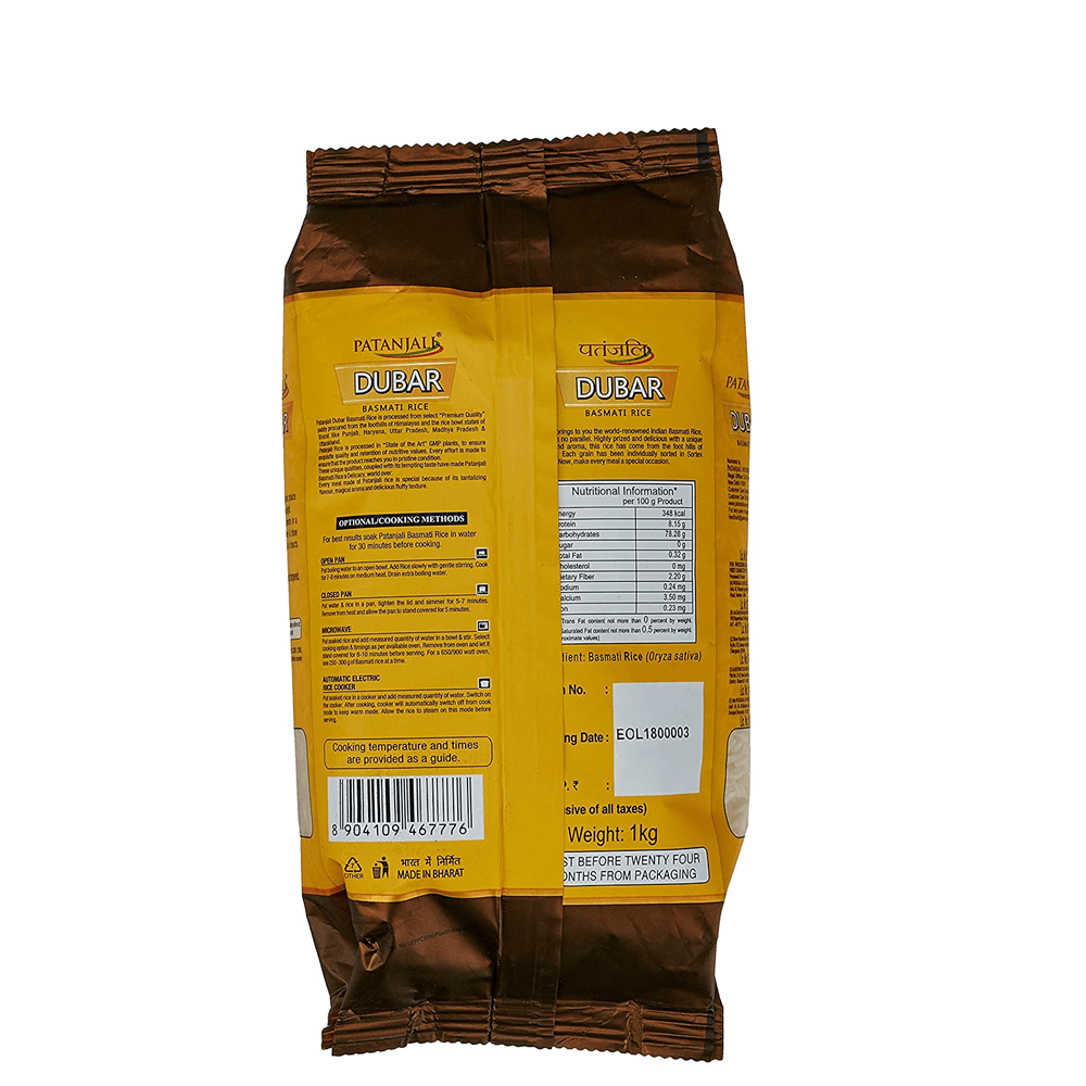 Patanjali Dubar Basmati Rice (1 kg) | Grab2Buy