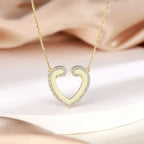 Cauer CAUER 925 Sterling Silver Moissanite Round Pendant Chain