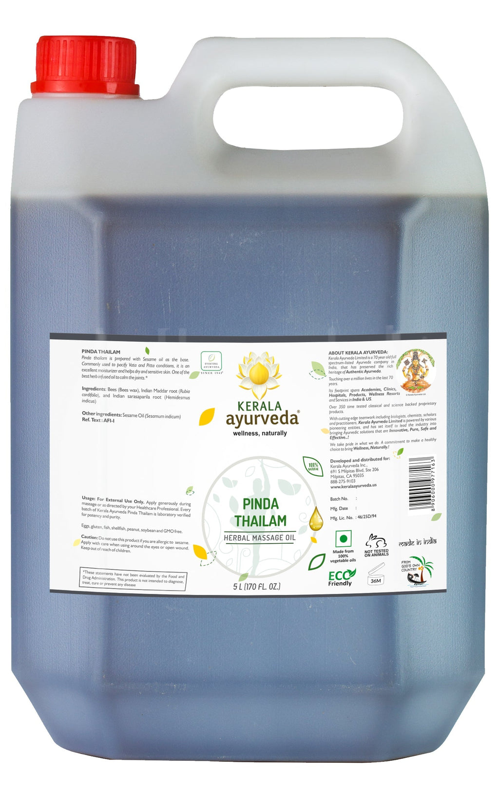 Kerala Ayurveda USA Phyto-Hydration Body Oil - Pinda Thailam
