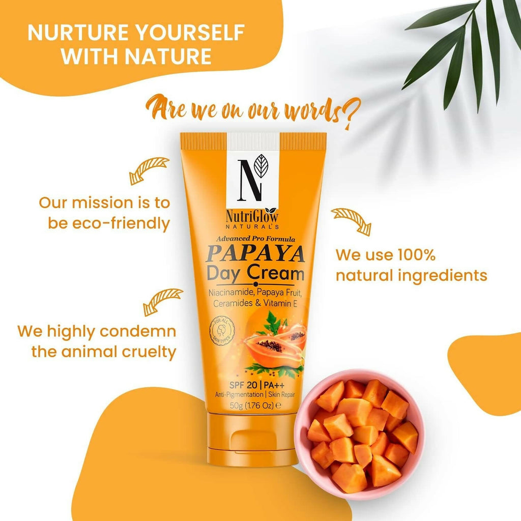 NutriGlow NATURAL'S Advanced Pro Formula Papaya Day Cream SPF 20 PA++ | Grab2Buy