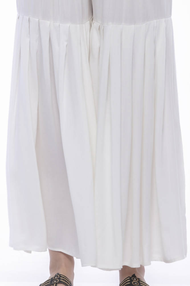 Mominos Fashion Reyon Cotton Off White Palazzo | Grab2Buy