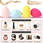 Favon Pack of 1 Foundation Cum Blush Brush and 1 Blender Puff | Grab2Buy
