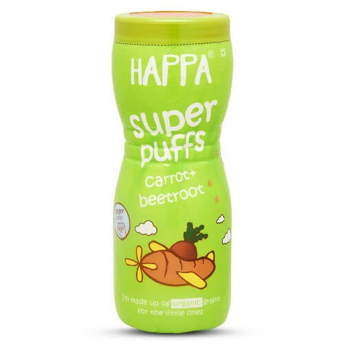 Happa Multigrain Carrot & Beetroot Melts Super Puffs (8 Months+) | Grab2Buy
