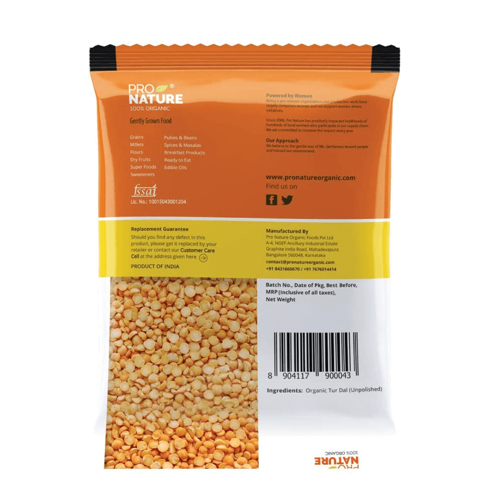 Pro Nature Organic Tur Dal (Unpolished) | Grab2Buy