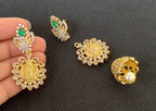 AD Emeralds Designer 4 in 1 Earrings | Grab2Buy