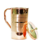 Pure Copper Water Jug With Handles And Lid | Grab2Buy