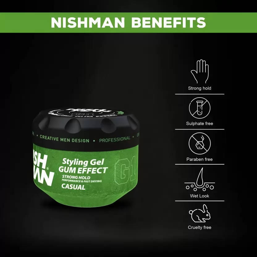 Nishman Hair Styling Gummy Gel Casual - Wet Look | Grab2Buy