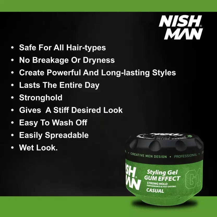 Nishman Hair Styling Gummy Gel Casual - Wet Look | Grab2Buy